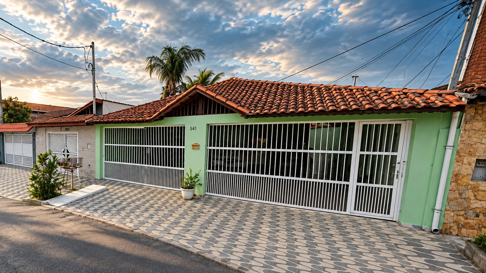 Casa na praia Grande  a 1km da praia.
